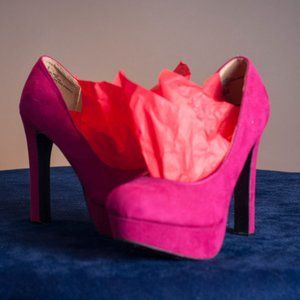 Suede Pink Pumps
